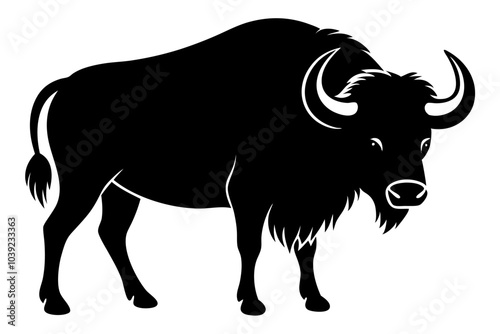 silhouette of a buffalo