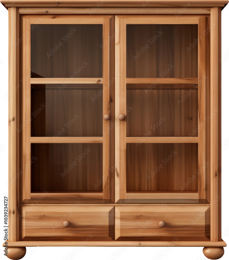 Wooden cabinet with glass doors Wooden cabinet with glass doors