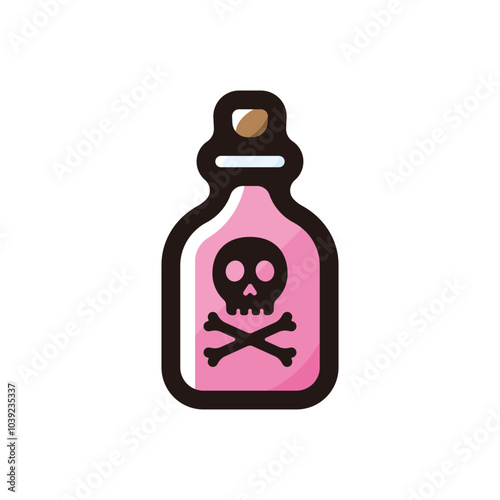 Poison outline icon for graphic design, apps and websites