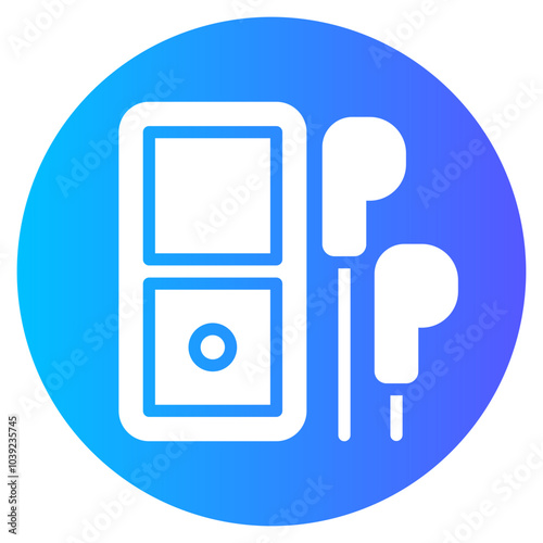 music player gradient icon
