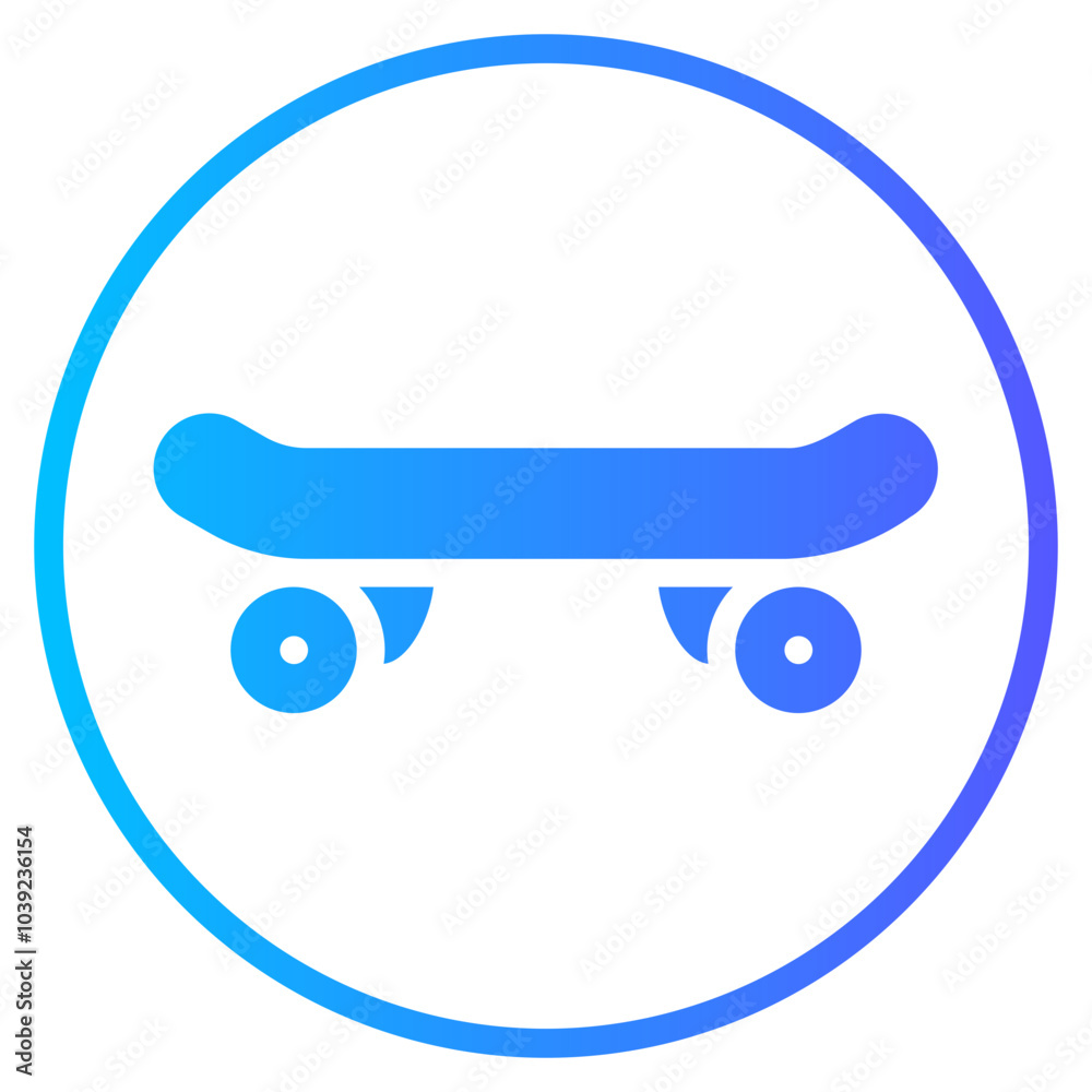Fototapeta premium skateboard gradient icon