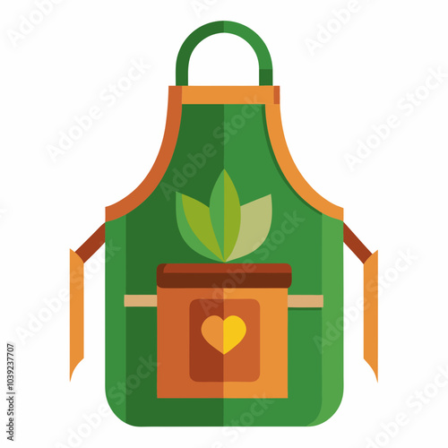 garden apron on a white background