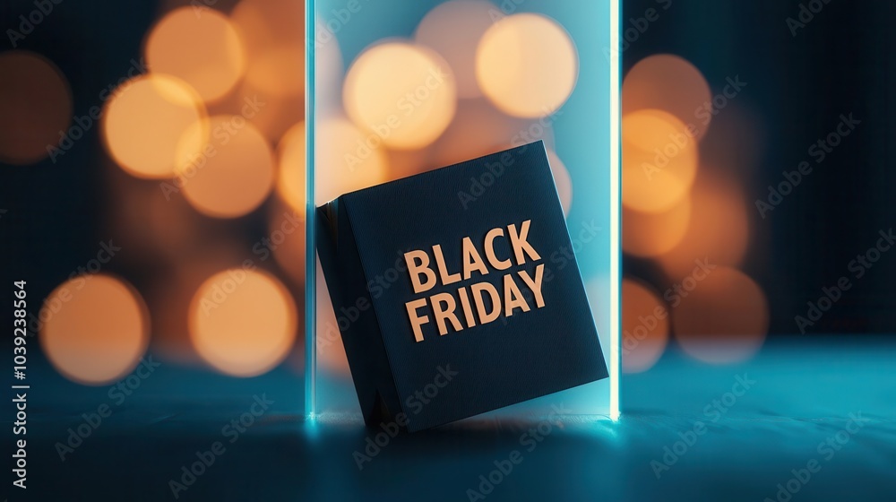 Black Friday secret deal revealed behind frosted glass, with soft bokeh creating a sense of exclusivity Black Friday secret deal revealed behind frosted glass, with soft bokeh creating a sense of exclusivity
