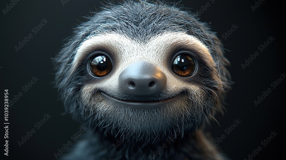Cute Sloth Portrait Cute Sloth Portrait