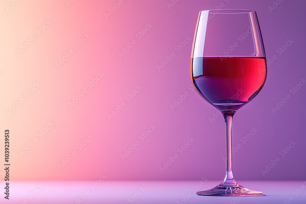 Wine Glass in Purple Light Wine Glass in Purple Light