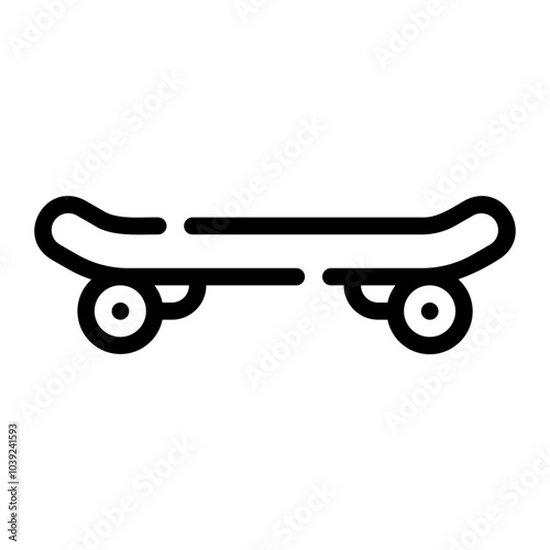 skateboard line icon