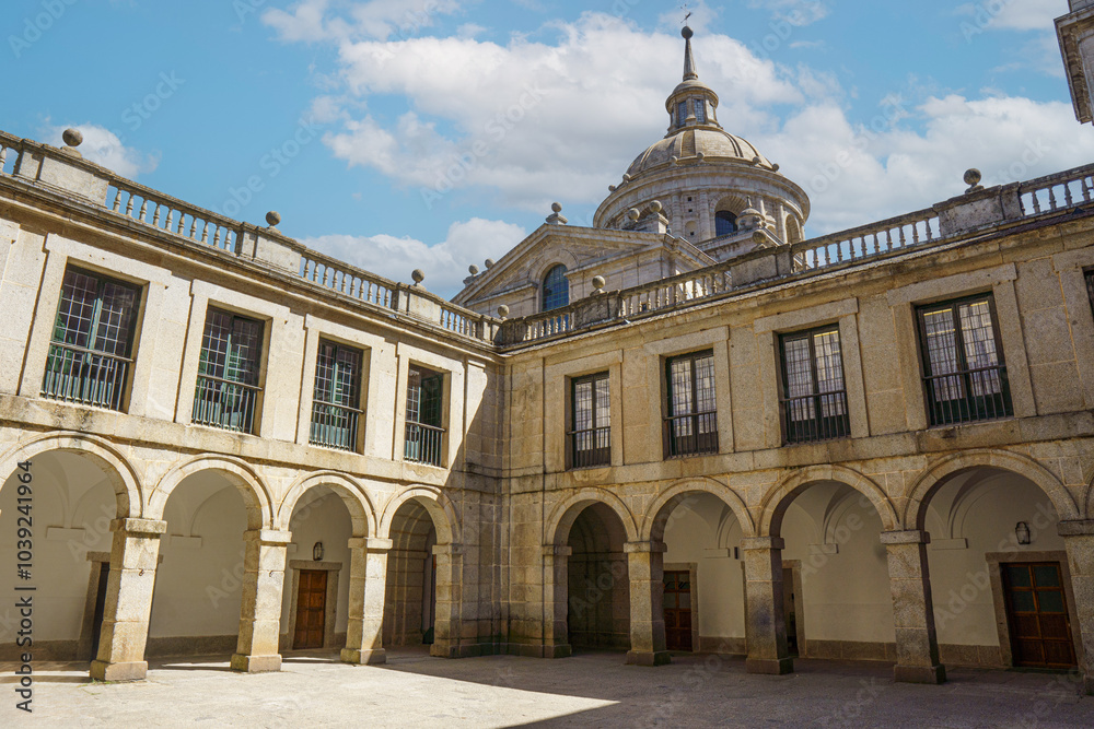 Courtyard of the Royal Monastery of San Lorenzo del Escorial