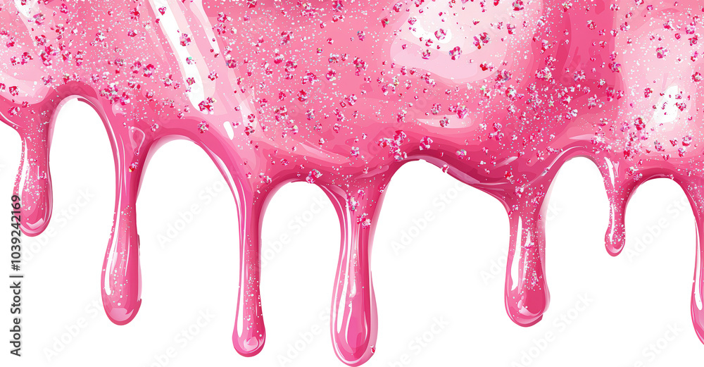 Pink glitter dripping down Pink glitter dripping down