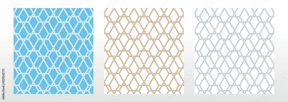 Set of abstract geometric patterns. Seamless vector backgrounds. Colored ornaments Graphic modern patterns Simple lattice graphic design Set of abstract geometric patterns. Seamless vector backgrounds. Colored ornaments Graphic modern patterns Simple lattice graphic design