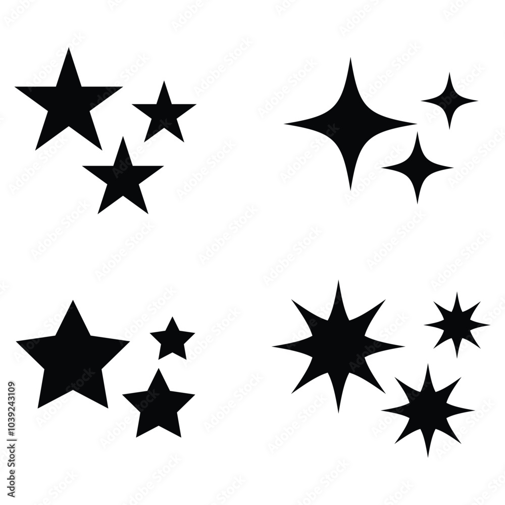Sparkle and twinkle star icon vector, Twinkle star sing and symbols. vector illustration. Sparkle and twinkle star icon vector, Twinkle star sing and symbols. vector illustration.