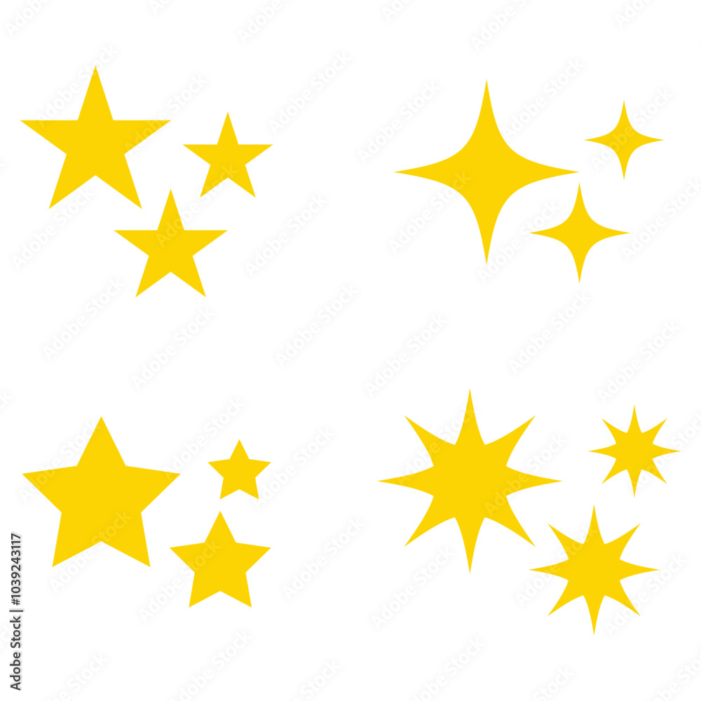 Twinkle and sparkles stars icon set. Twinkle stars collection. vector illustration. Eps 10. Twinkle and sparkles stars icon set. Twinkle stars collection. vector illustration. Eps 10.