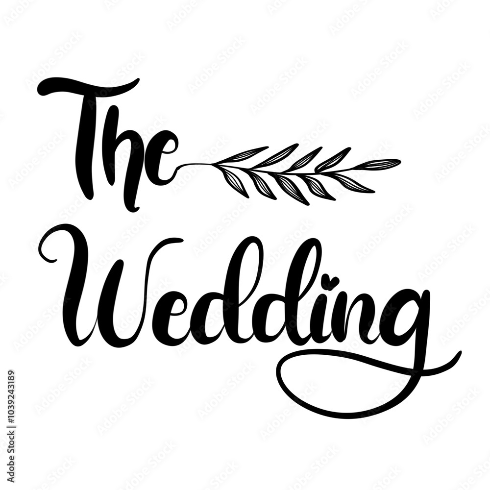 Obraz premium The wedding lettering