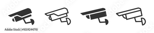 CCTV camera vector icons. Home security cameras icons.eps