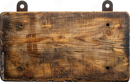 Weathered wooden sign