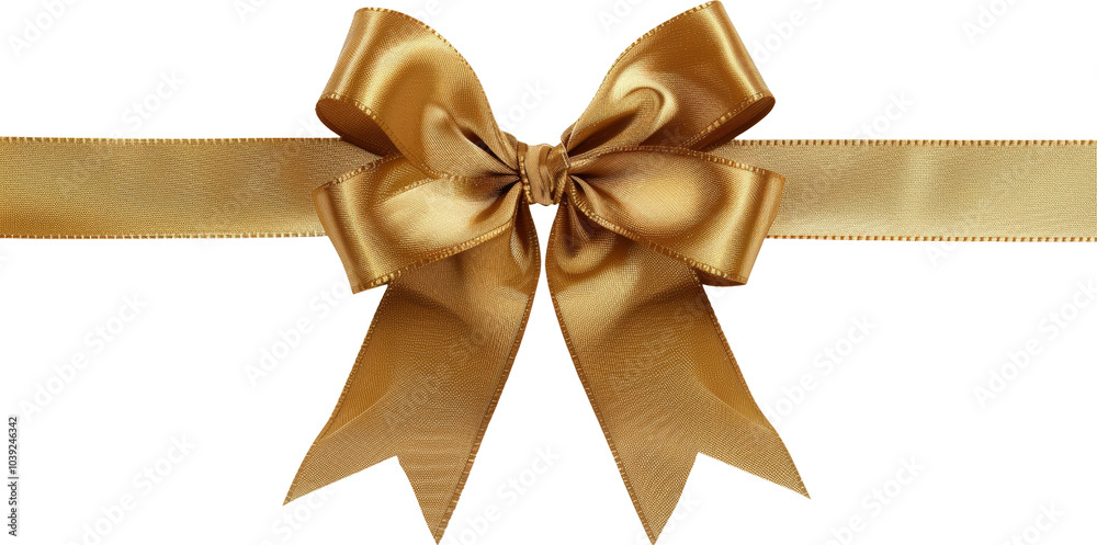 Fototapeta premium Elegant gold ribbon bow