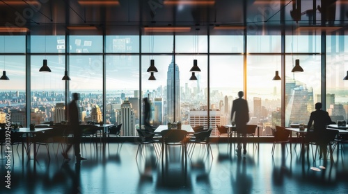 Wallpaper Mural Silhouettes of Business People Admiring a Cityscape Torontodigital.ca