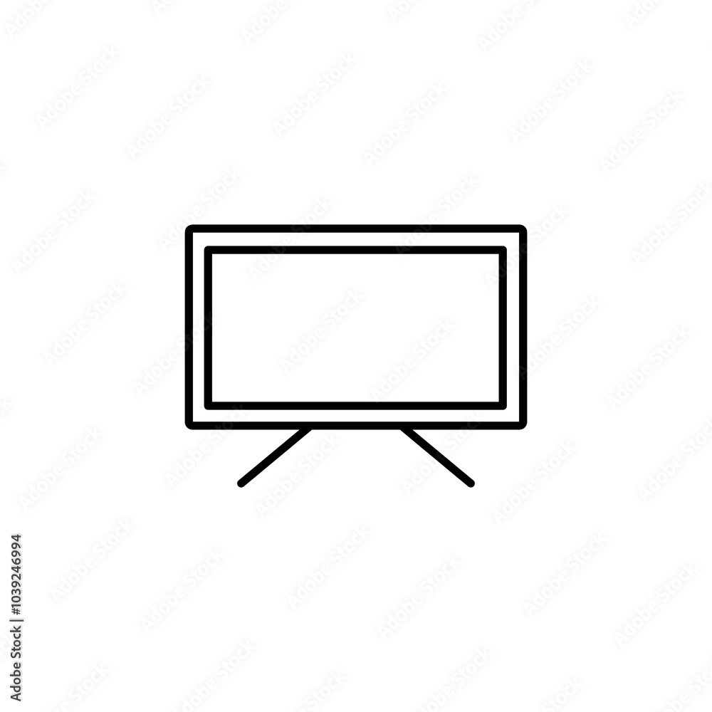 Television set line icon.vector simple illustration for web and app..eps Television set line icon.vector simple illustration for web and app..eps