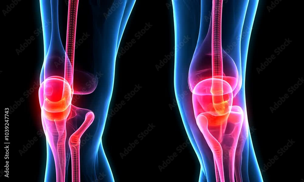MRI Scan Showing Knee Inflammation MRI Scan Showing Knee Inflammation