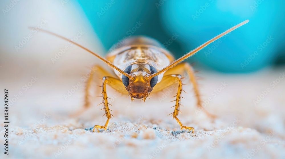 A pest control expert sprays insecticide to eliminate cockroaches in a home, actively targeting the pests to ensure a pest-free environment A pest control expert sprays insecticide to eliminate cockroaches in a home, actively targeting the pests to ensure a pest-free environment