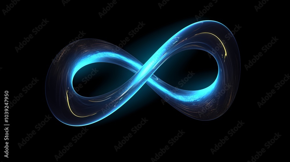 Digital technology blue infinity symbol poster web page PPT background Digital technology blue infinity symbol poster web page PPT background