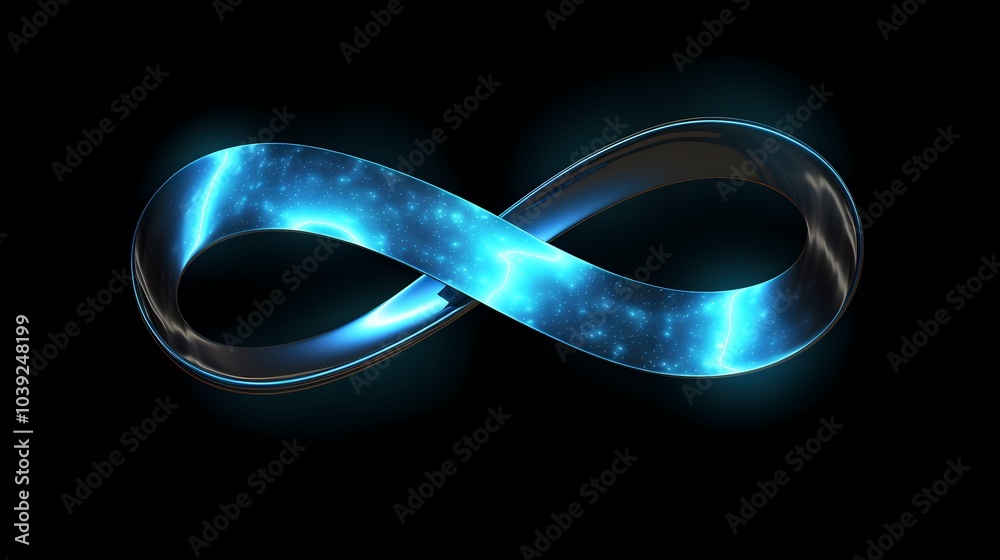 Digital technology blue infinity symbol poster web page PPT background Digital technology blue infinity symbol poster web page PPT background