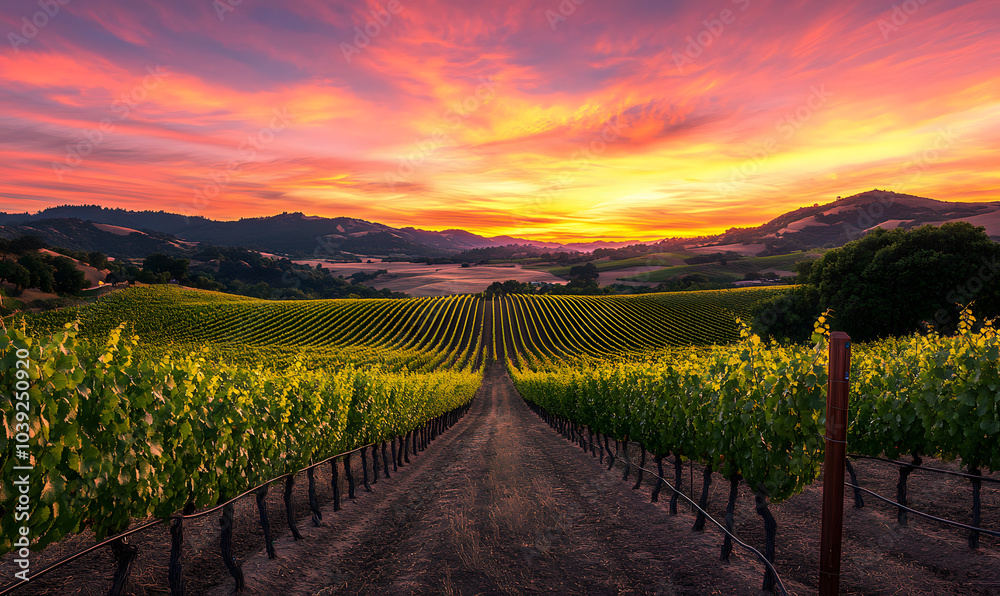 Fototapeta premium Spectacular Nature and Scenic Wonders: Golden Hour Sunsets, Lush Forests, Tranquil Beaches, and Vibrant Fields of Flowers in Stunning Views