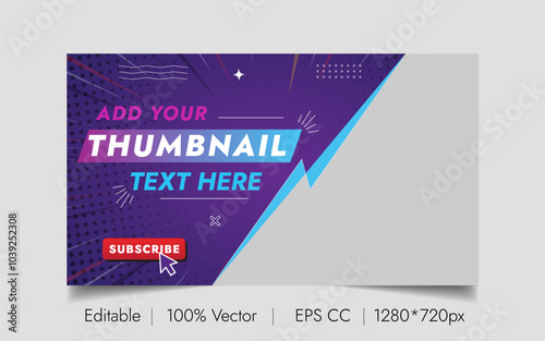 Creative marketing agency YouTube thumbnail. social media web banner and corporate YouTube thumbnail design template