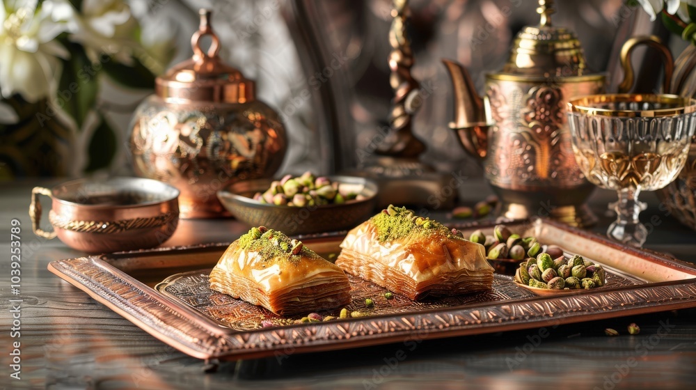 Fototapeta premium Indulge in Traditional Turkish Baklava