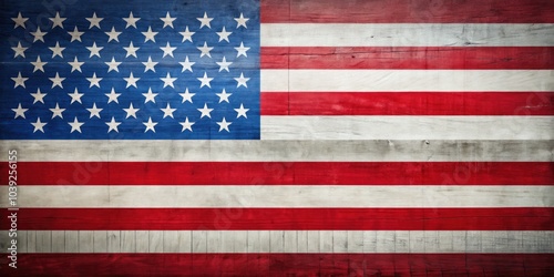 A minimalist US flag border frame ideal for patriotic themes, Independence Day, American pride, and graphic design projects, providing a perfect text space for creative expressions.