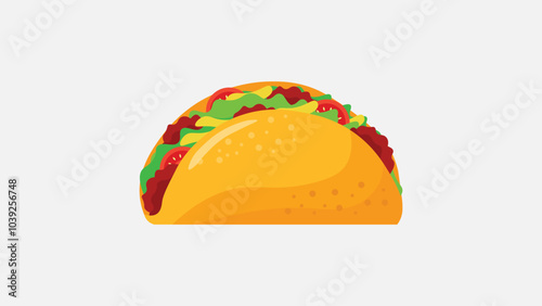 Taco vector illustration, logo, icon, cartoon