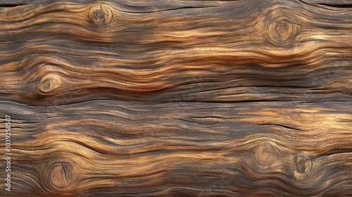 A textured wooden surface with wavy grain patterns and warm tones.