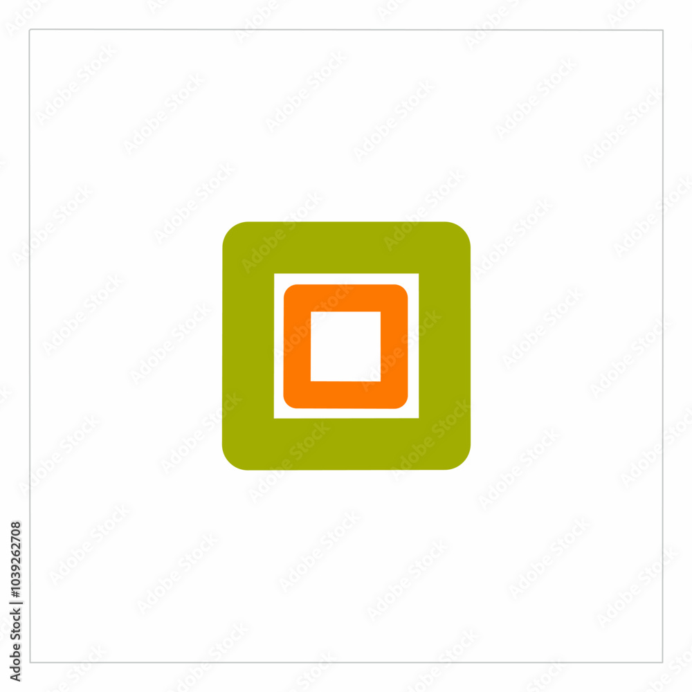 Vector icon of green square on white background. Template for web design. Vector icon of green square on white background. Template for web design.