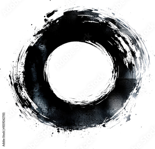 Abstract circle with blue hues