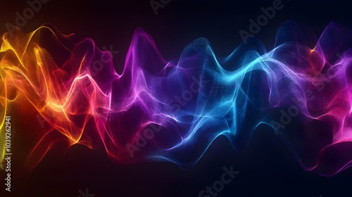Vibrant Colorful Abstract Sound Wave Digital Art Background