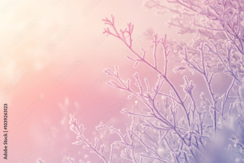 illustration of trees with pastel colors at winter, vector background illustration of trees with pastel colors at winter, vector background