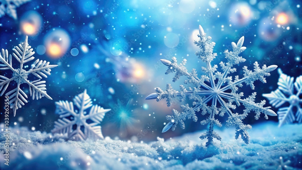 Delicate snowflake crystals cascade in a winter wonderland, showcasing unique ice patterns amidst a frosty backdrop, capturing nature's beauty and the magic of the season. Delicate snowflake crystals cascade in a winter wonderland, showcasing unique ice patterns amidst a frosty backdrop, capturing nature's beauty and the magic of the season.