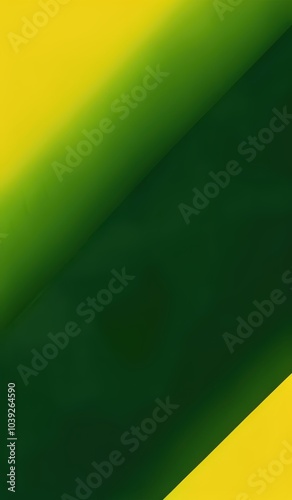 a green and yellow background with a black and white clock