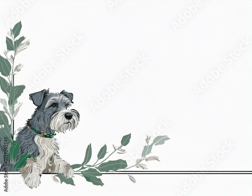 Wallpaper Mural シュナウザー　背景　フレーム　素材 Torontodigital.ca