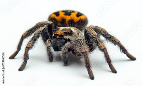 Close-up of a hairy spider