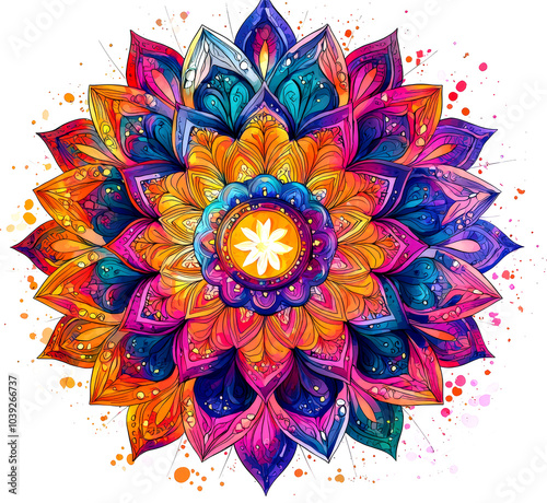 Colorful mandala art photo