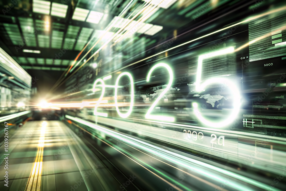 Fototapeta premium Business Future Grow 2025 Design