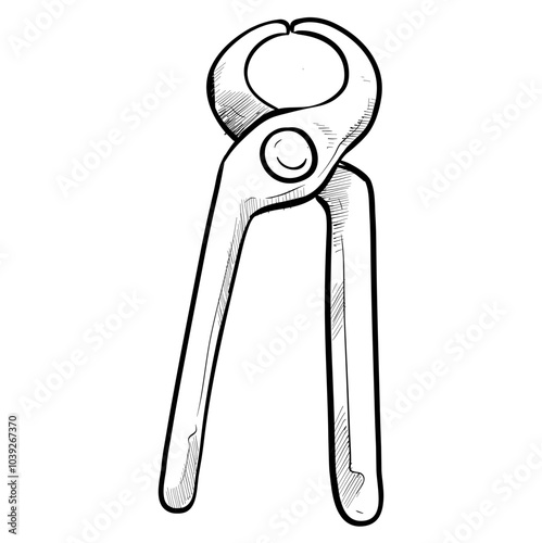 pincers handdrawn illustration