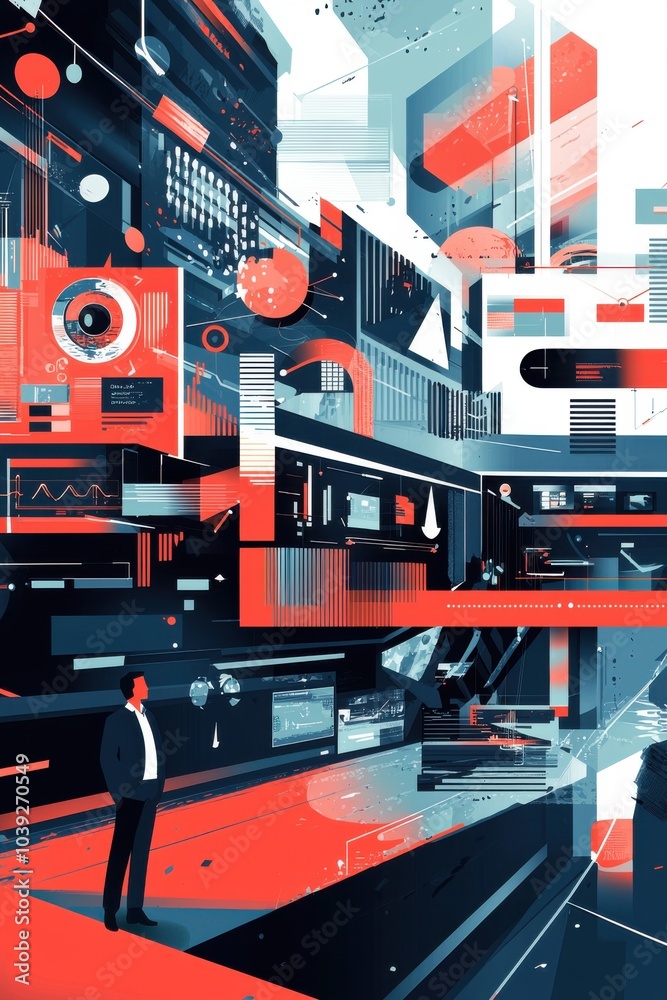 Fototapeta premium Rise of Innovation: The Pulse of Modern Business