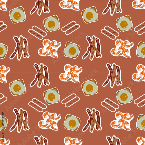 Foods vector ilustration seamless patern.Great for textile,fabric,wrapping paper,and any print.
