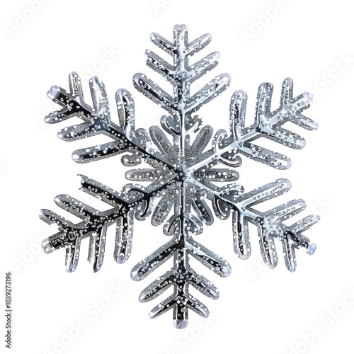 Snowflake isolated white or transparent background photo