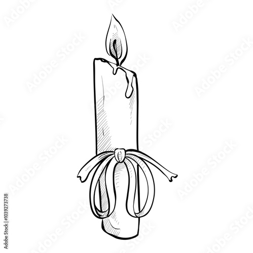 candle handdrawn illustration