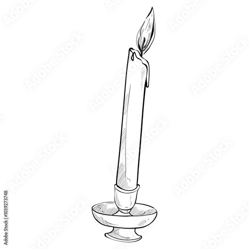 candle handdrawn illustration