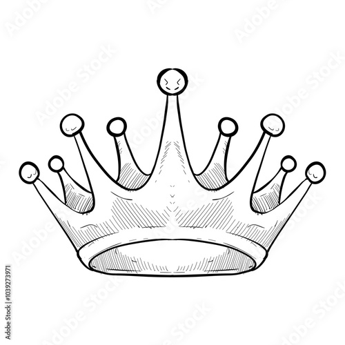 crown handdrawn illustration