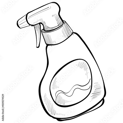 clothes freshener spray handdrawn illustration