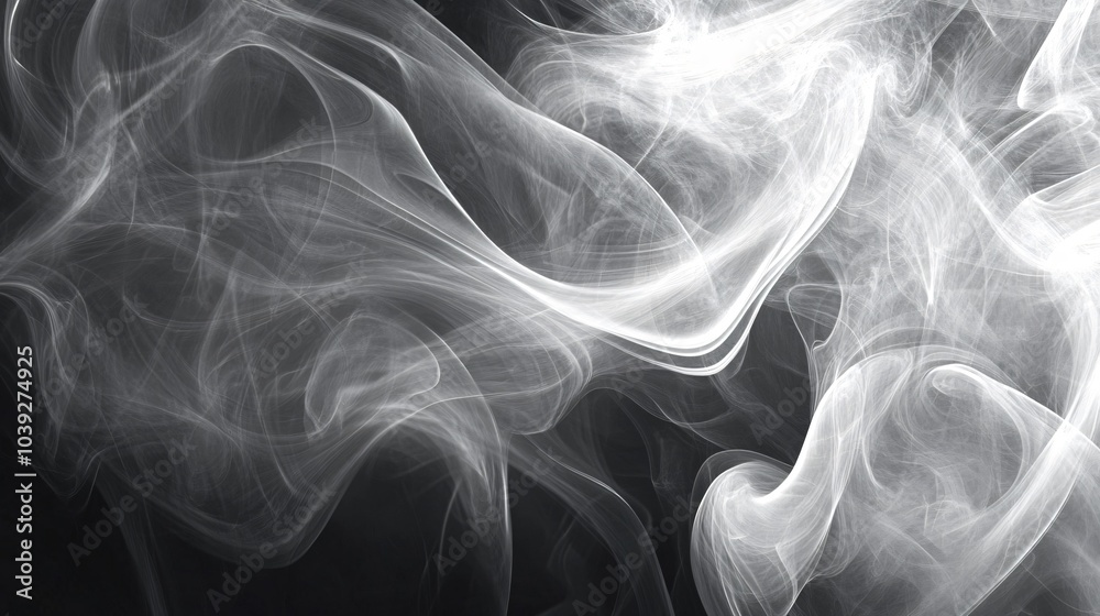 Abstract white smoke on black background. Abstract white smoke on black background.